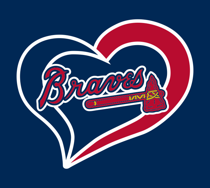 Atlanta Braves Heart Logo vinyl decal